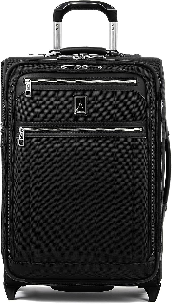 Travelpro Platinum Elite-Softside Expandable Upright Luggage, Shadow Black, Carry-On 22-Inch | Amazon (US)