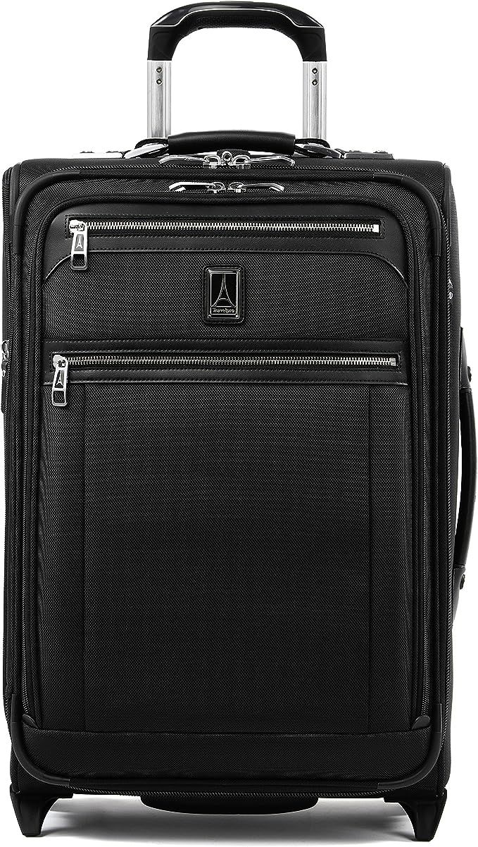 Travelpro Platinum Elite-Softside Expandable Upright Luggage, Shadow Black, Carry-On 22-Inch | Amazon (US)