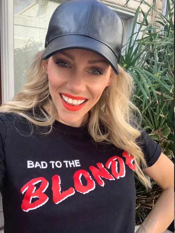 black faux leather baseball hat | Etsy (US)