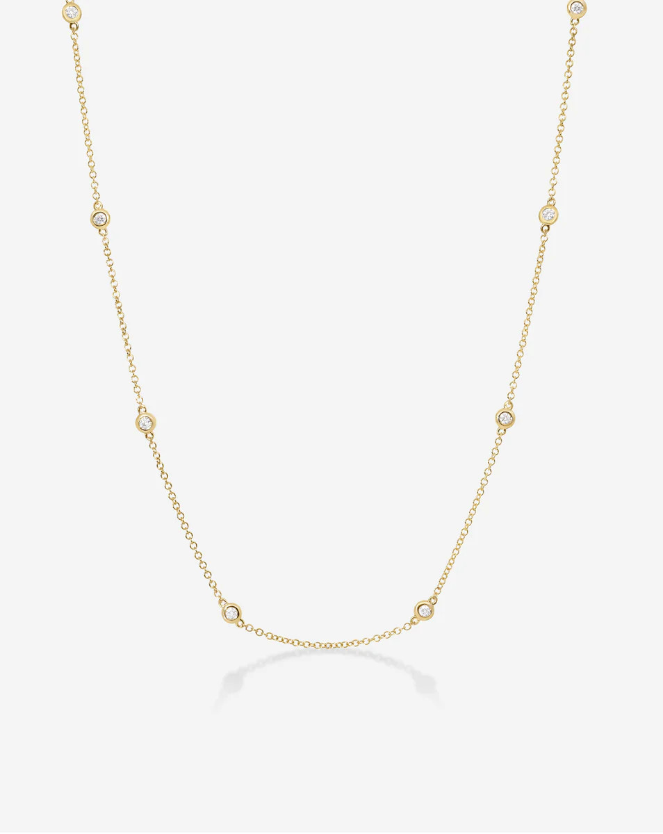 Diamond Bezel Station Necklace | Ring Concierge