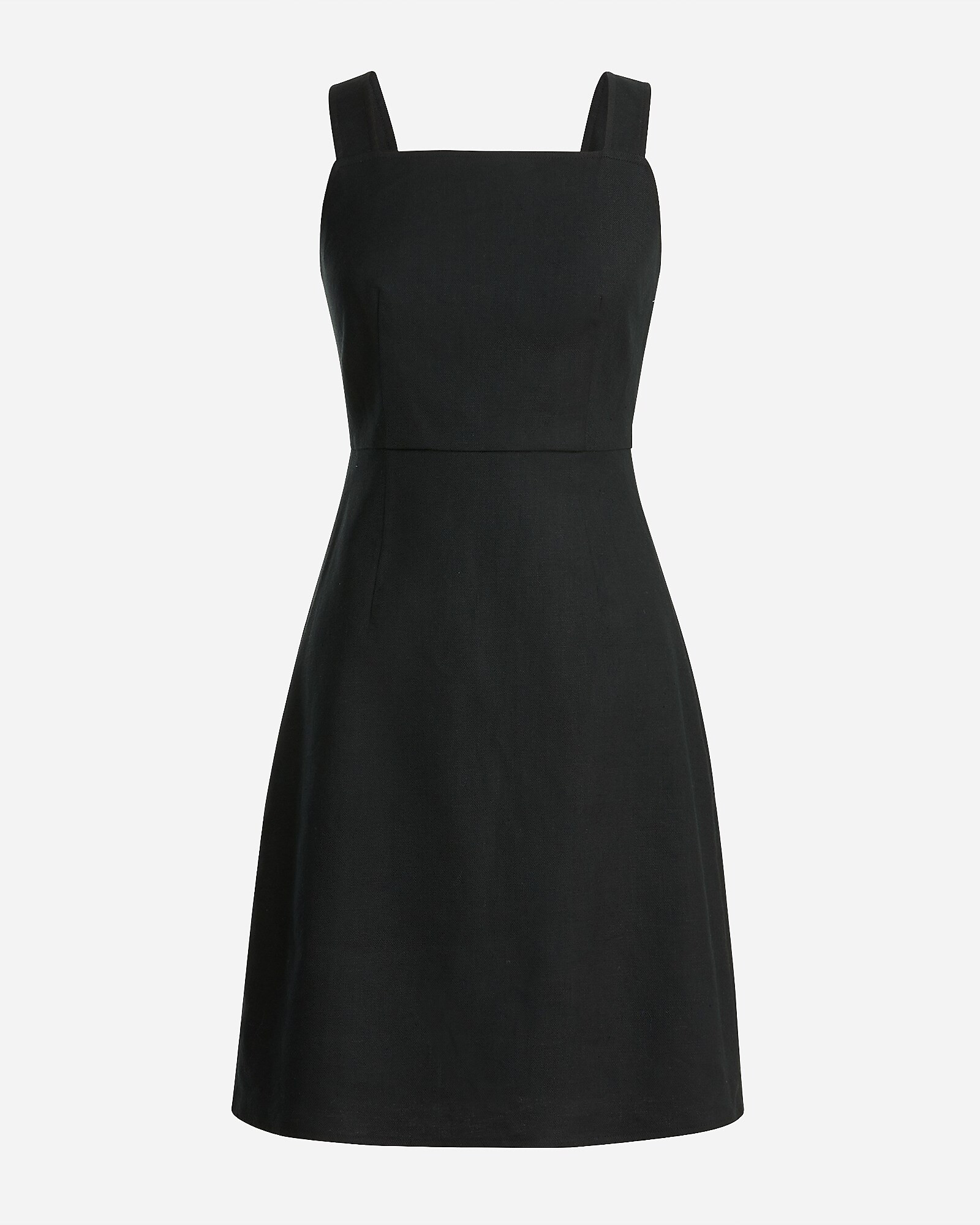 Squareneck A-line dress in stretch linen blend | J. Crew US