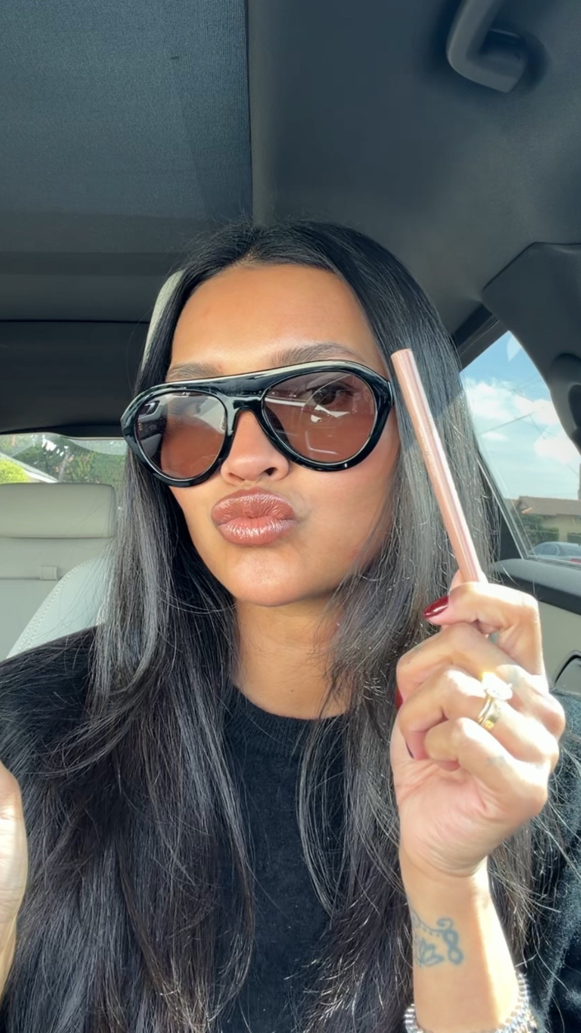 Summer Fridays lip stain in almond (it’s sold out on Sephora and SF website so I linked where it’s available!) SF lip liner in cinnamon and mph beauty lip ciggy in over drive. Lip butter in hot cocoa (only available on SF website) 

#LTKBeauty
