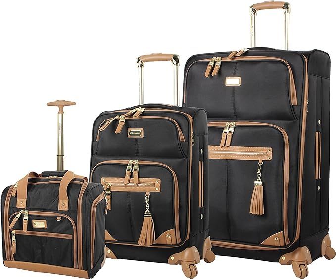 Steve Madden Designer Luggage Collection- 3 Piece Softside Expandable Lightweight Spinner Suitcas... | Amazon (US)