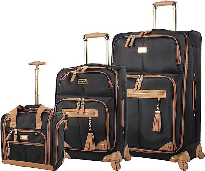 Steve Madden Designer Luggage Collection- 3 Piece Softside Expandable Lightweight Spinner Suitcas... | Amazon (US)