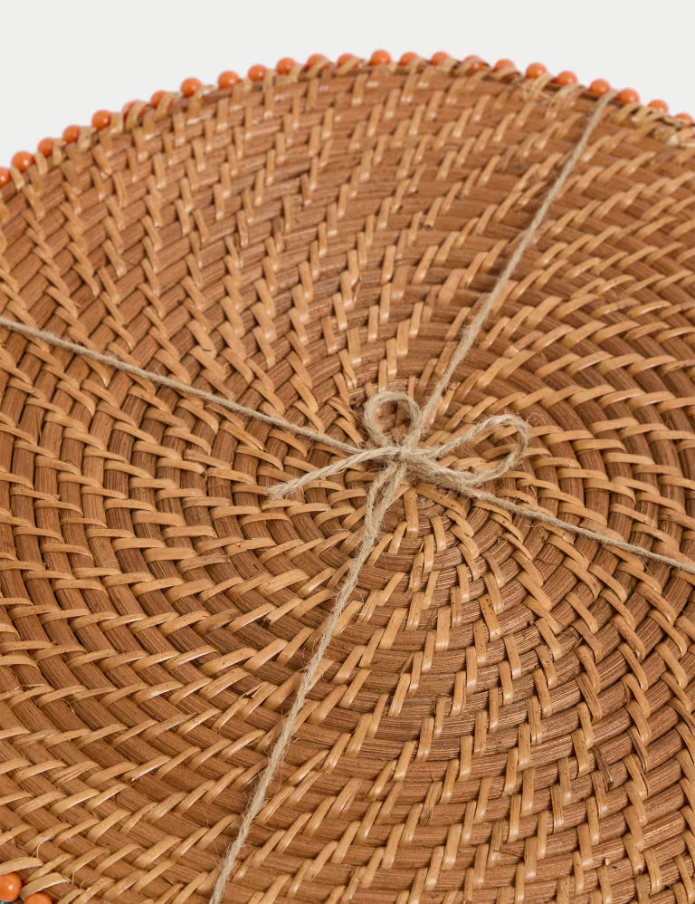 Set of 4 Rattan Beaded Placemats | Marks & Spencer (UK)