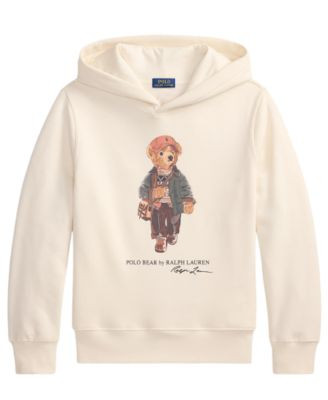Polo Ralph Lauren Boys' 8-20 Polo Bear Graphic Hooded Sweatshirt - Estate Cream | Macy's