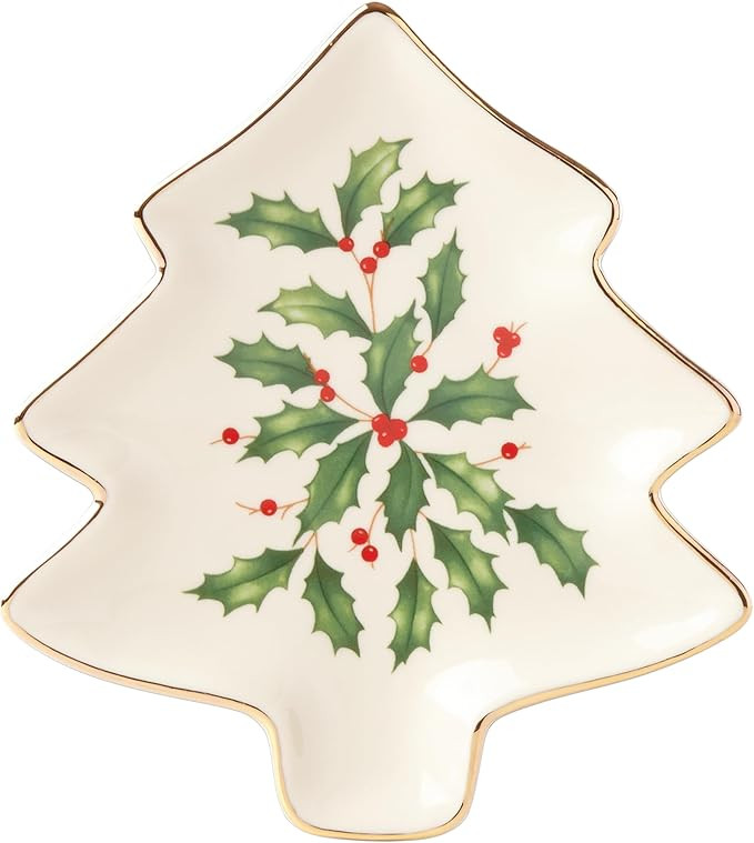 Lenox Serveware, Hosting The Holidays Tree Plate, Festive Porcelain Dinnerware, Service for 1, Pa... | Amazon (US)