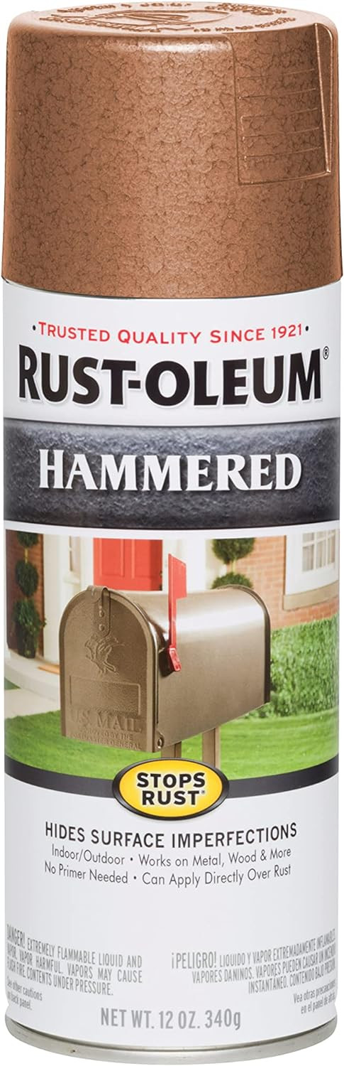 Rust-Oleum Stops Rust Hammered Spray Paint, Copper | Amazon (US)