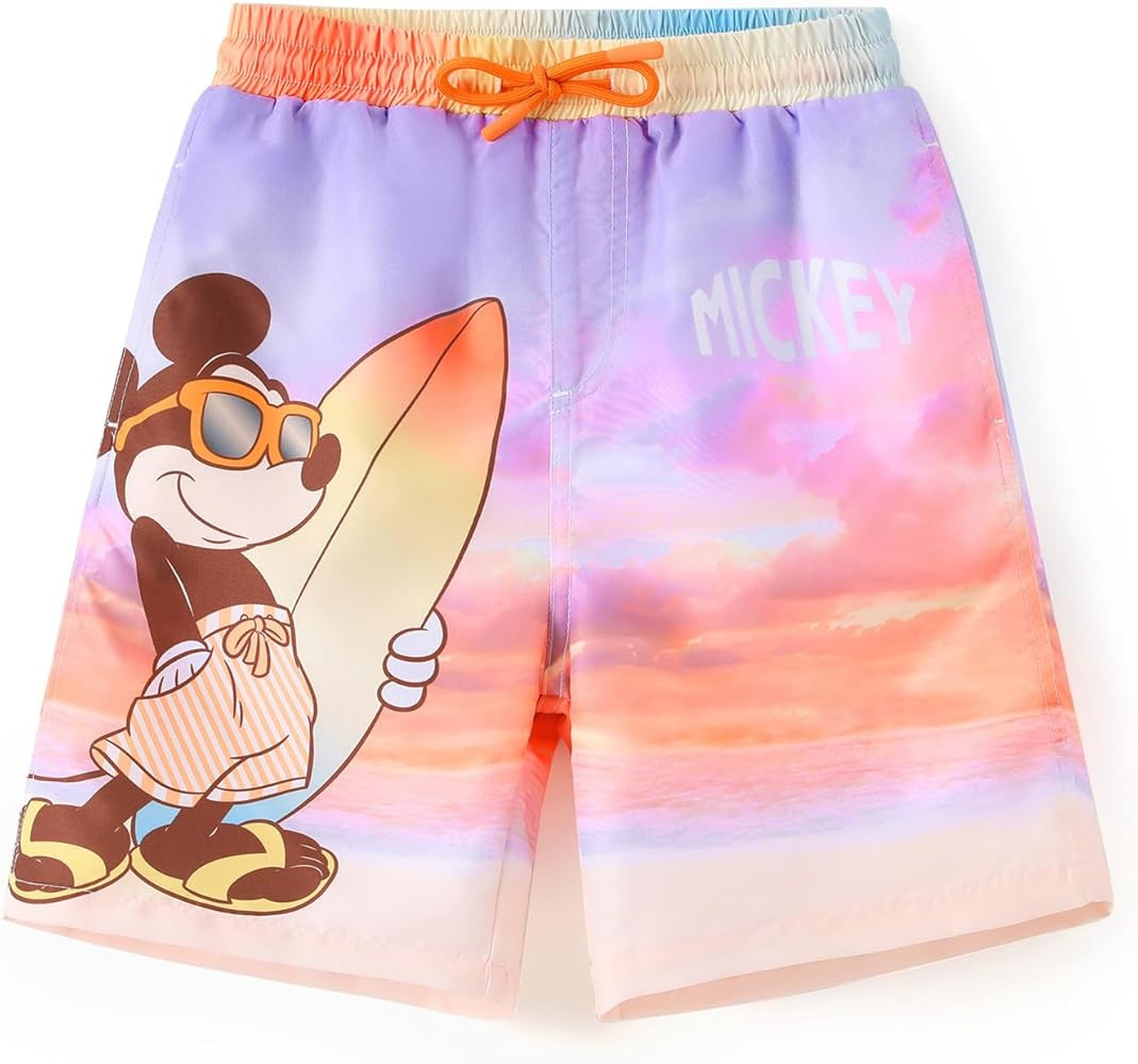 Disney Stitch Spiderman Cars Winnie Toy Story Boy Swim Trunks UPF 50+Swim Shorts Compression Line... | Amazon (US)