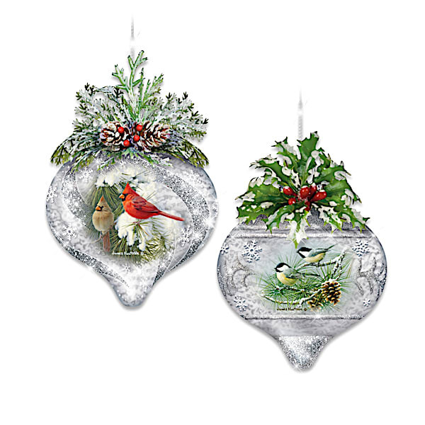 Winter Wildlife Handcrafted Glass Ornament Collection | Bradford Exchange