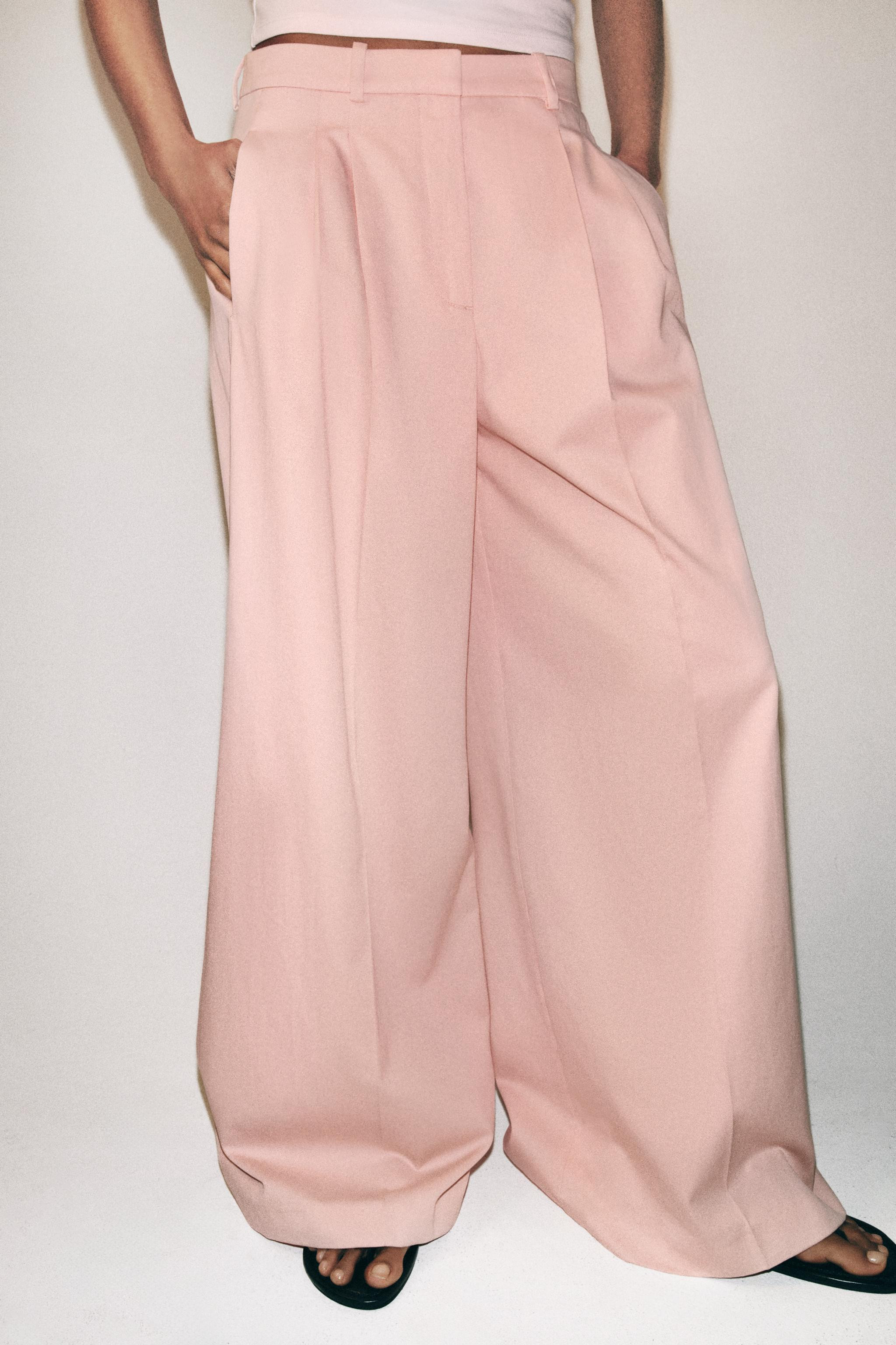 ZW COLLECTION PLEATED WIDE LEG PANTS | Zara US