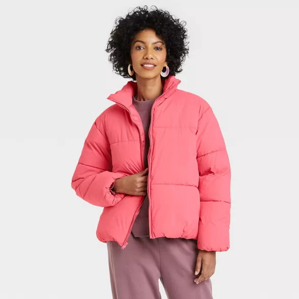 Women's Short Matte Puffer Jacket - A New Day™ | Target