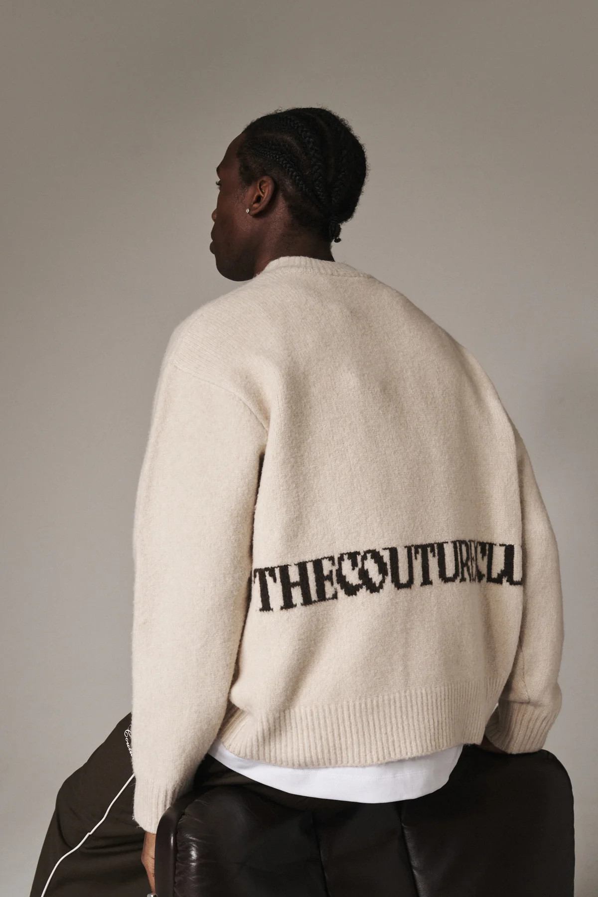 COPYRIGHT BRUSHED KNIT JUMPER - OFF WHITE | The Couture Club