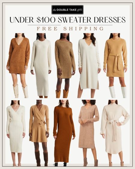 New sweater dresses now under $100 + FREE shipping! Many of them come in additional colors too! 

#LTKfindsunder100 #LTKsalealert