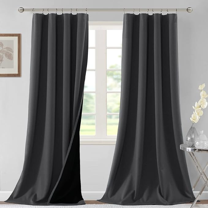 H.VERSAILTEX 100% Blackout Curtains for Bedroom Thermal Insulated Blackout Curtains 96 Inches Lon... | Amazon (US)