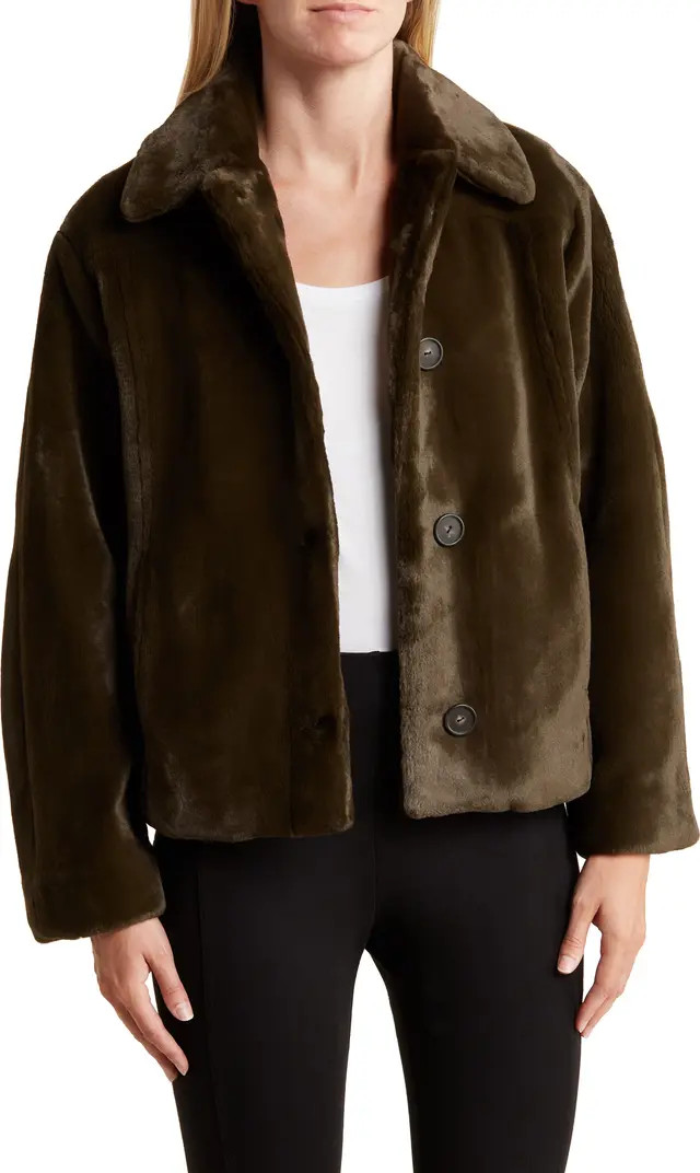 Vince Faux Fur Trucker Jacket | Nordstromrack | Nordstrom Rack
