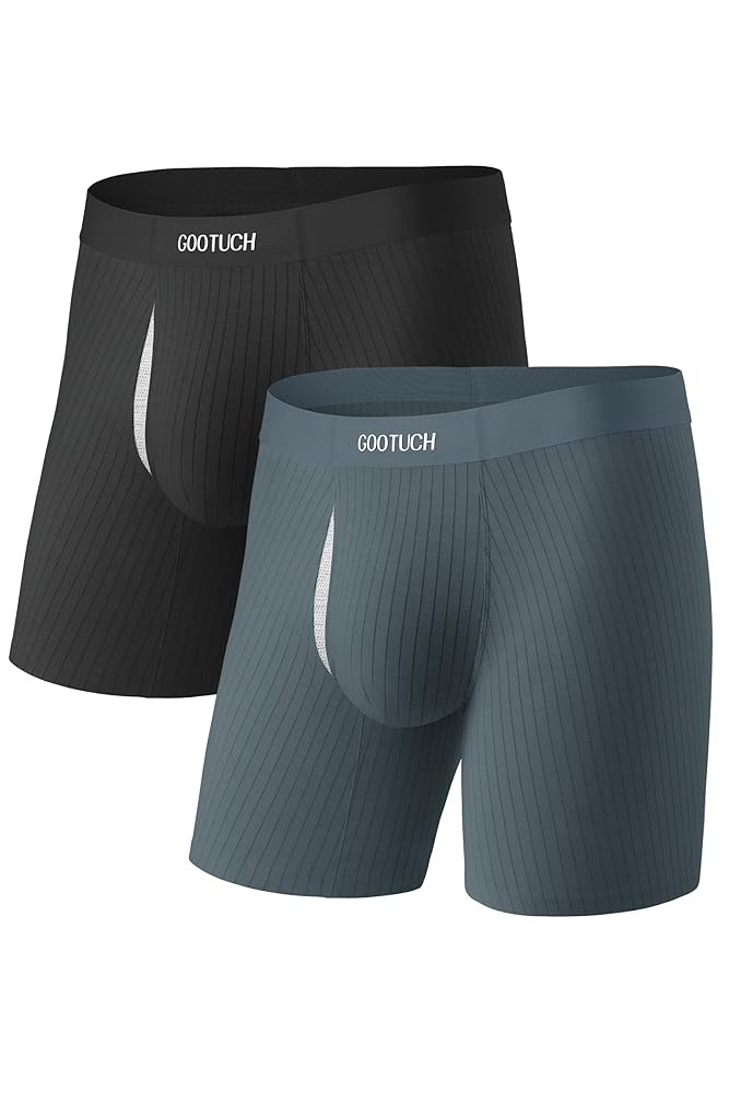 GOOTUCH Men's Odor Control Modal Boxer Briefs, Moisture Wicking Ultra-Stretch Seamless Underwear,... | Amazon (US)