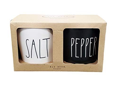 Rae Dunn By Magenta 2 Piece SALT/PEPPER Ceramic LL Salt & Pepper Cellar | Amazon (US)