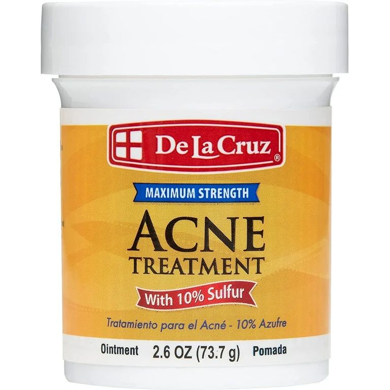 De La Cruz Acne Treatment with 10% Sulfur for Cystic Acne, Pimples Blackheads 2.6 Oz | Walmart (US)