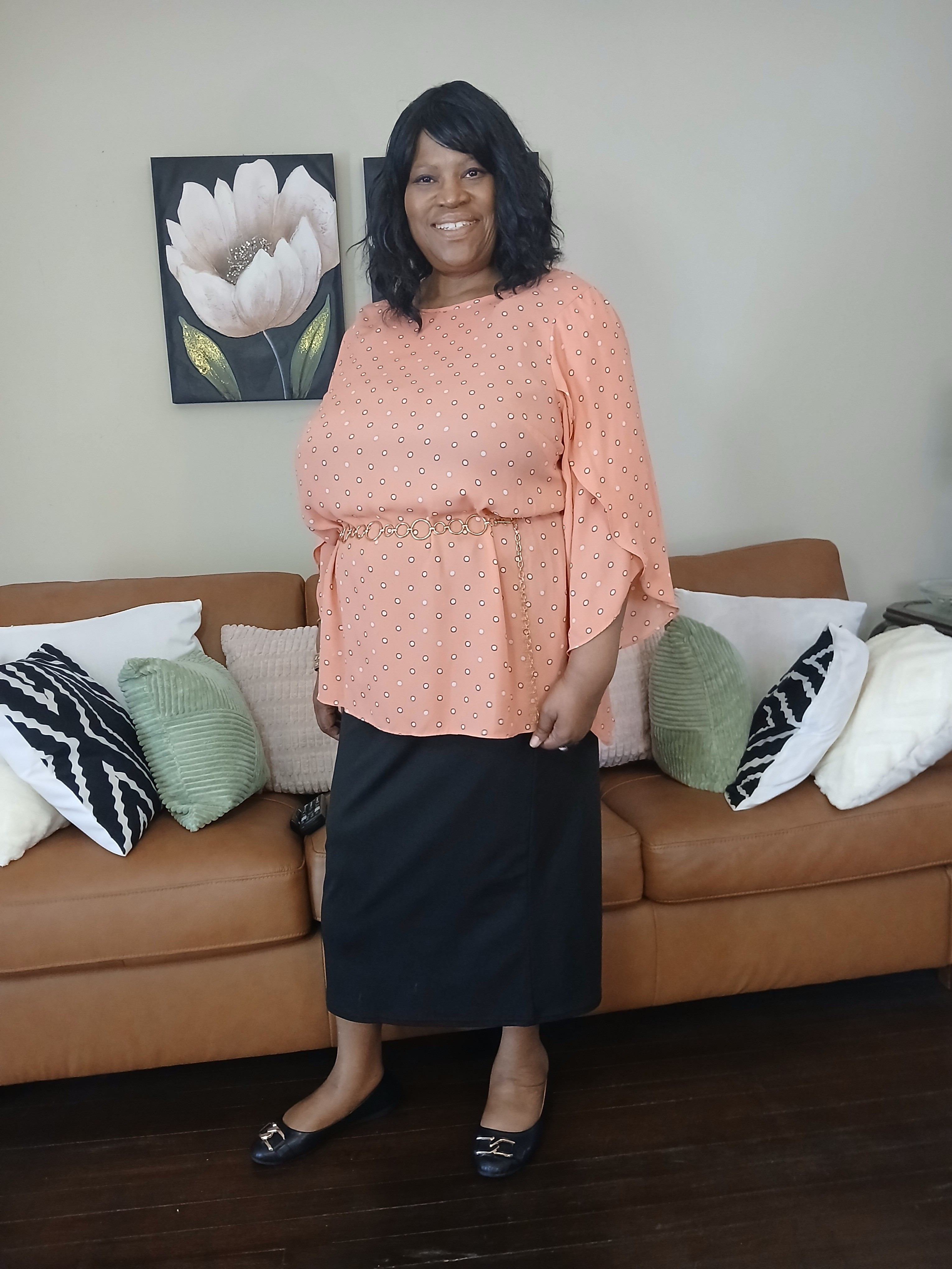 Plus size outfit that you can wear to church. You will notice I wear a lot of black skirts. I love them because it is so  easy to throw on a cute blouse or top and you are done and ready to go. #ad

#LTKootd #LTKPlusSize #LTKOver40