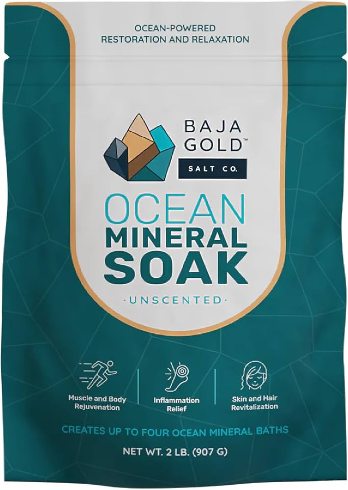 Baja Gold Ocean Mineral Soak- Organic Epsom Salt Bath Soak for Relaxation & Skin Revitalization -... | Amazon (US)