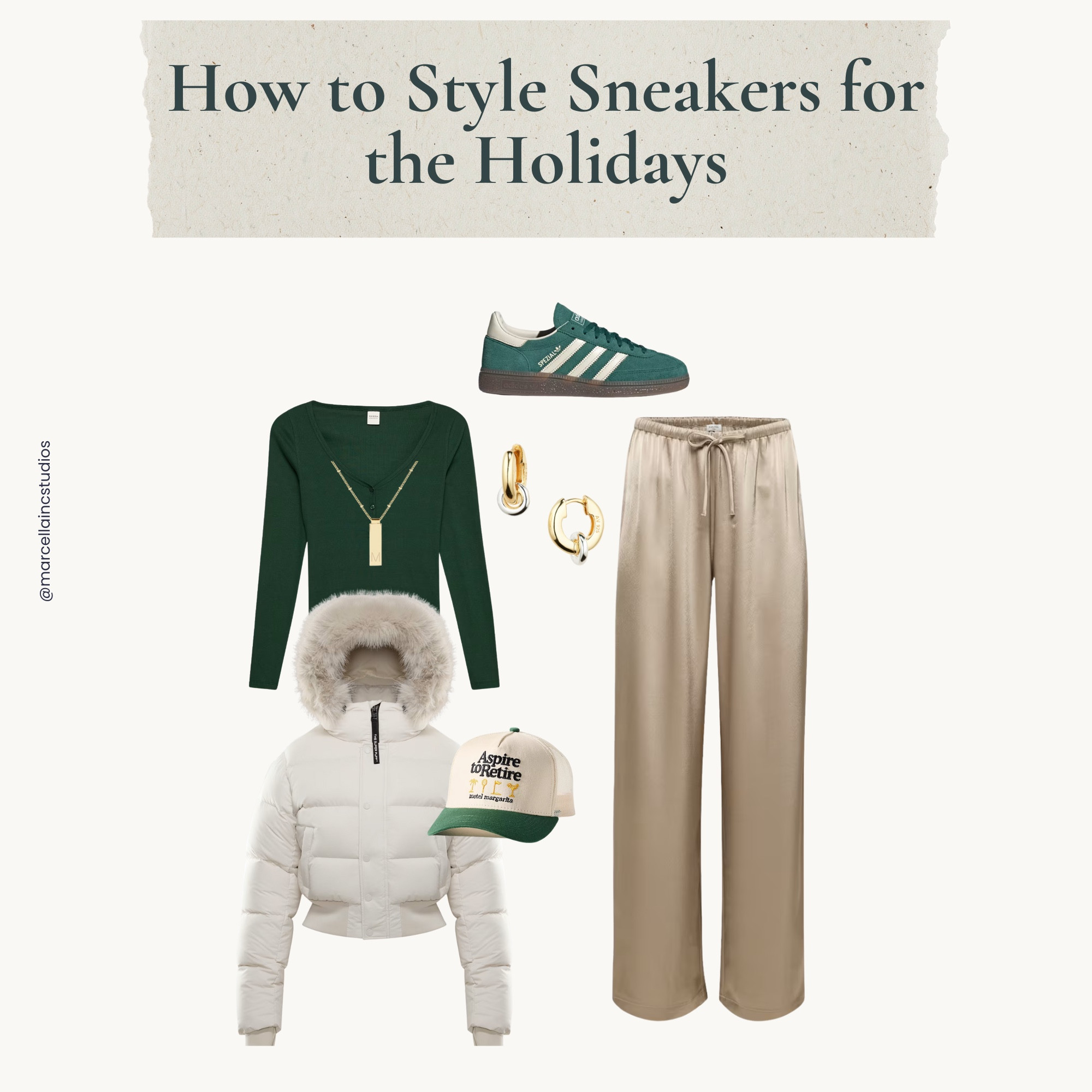 You can still have an elevated look with sneakers this holiday!:) wear to happy hour with friends, date night, a holiday party or out and about. :) #sneakeroutfit #adidas #holidayoutfit

#LTKootd #LTKHoliday