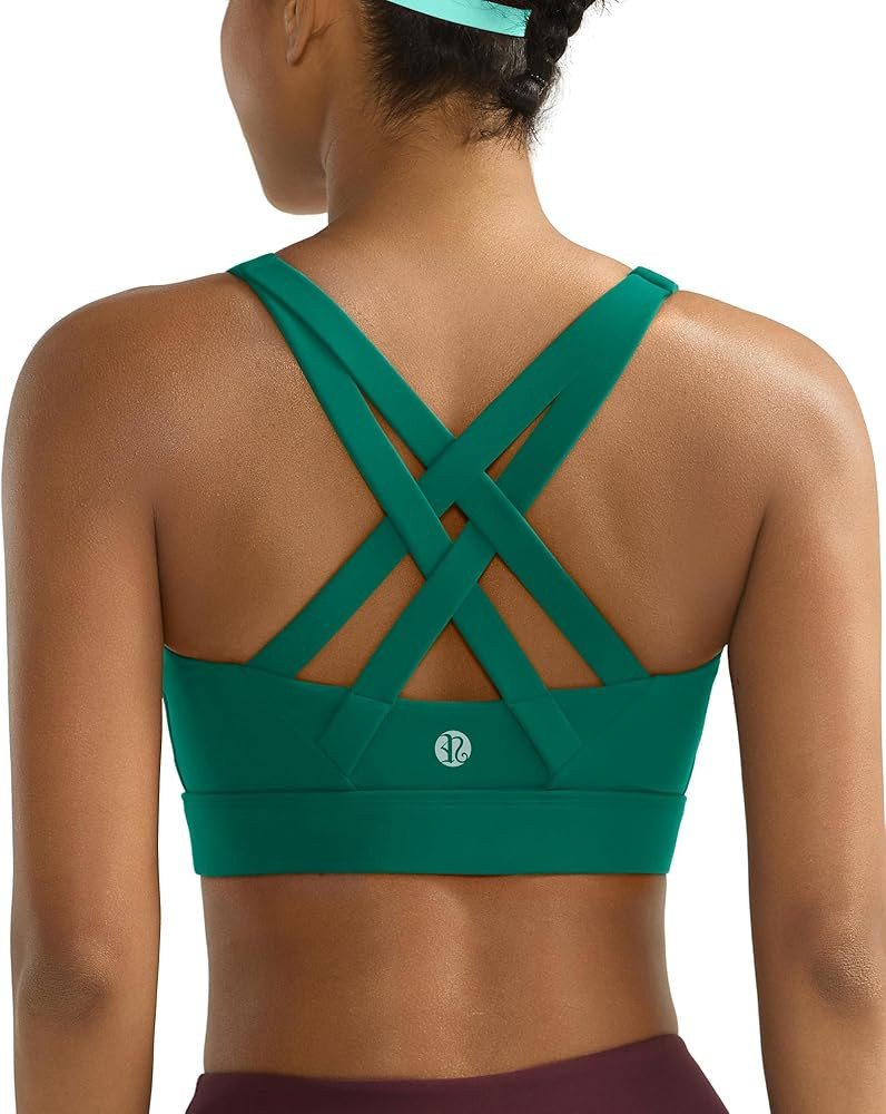 RUNNING GIRL Sports Bra for Women High Support,Molded Cup Strappy Running High Impact Sports Bras... | Amazon (US)