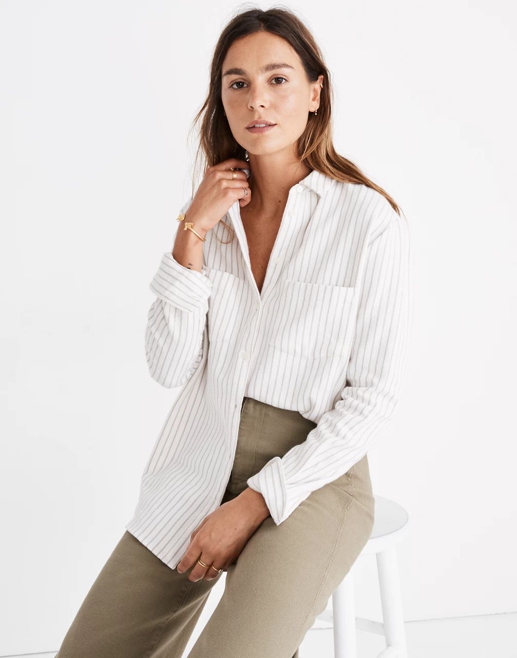 Flannel Sunday Shirt in Stripe | Madewell