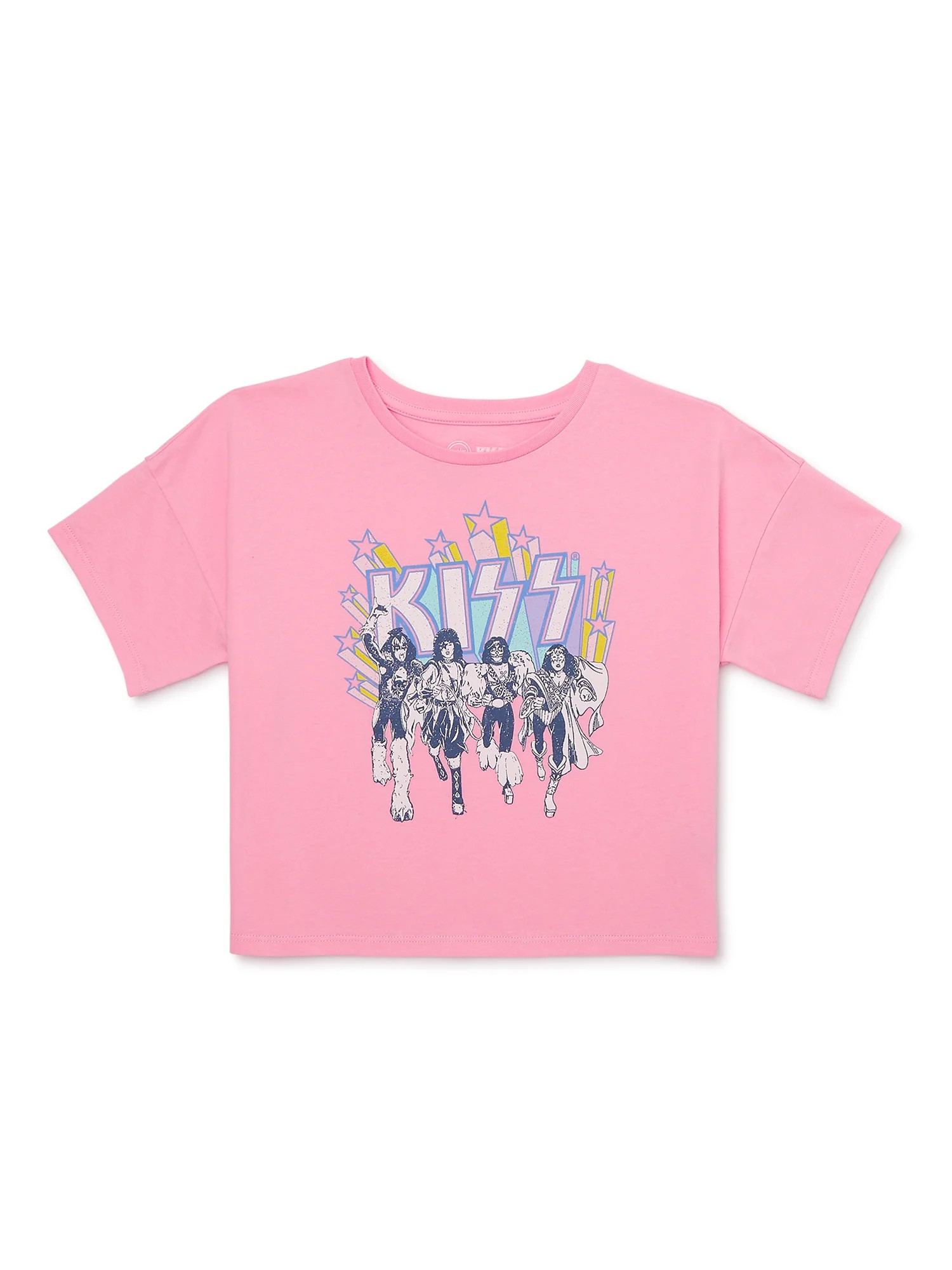 Wonder Nation Girls Band Tee, Short Sleeve, Graphic T-Shirt, Sizes 4-18 | Walmart (US)