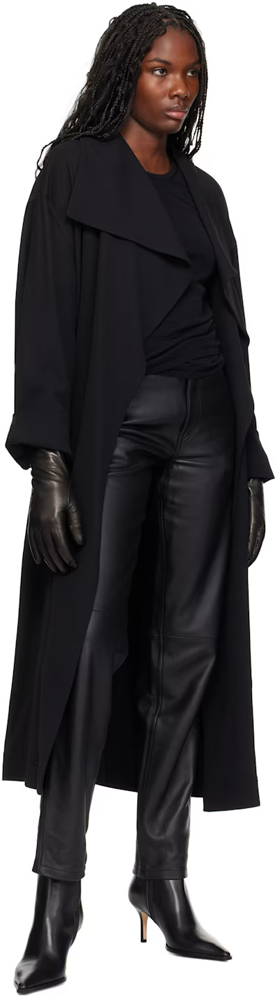 Black Long Leather Gloves | SSENSE