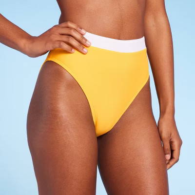 Women's High Waist Cheeky Wide Band Bikini Bottom - Shade & Shore™ | Target