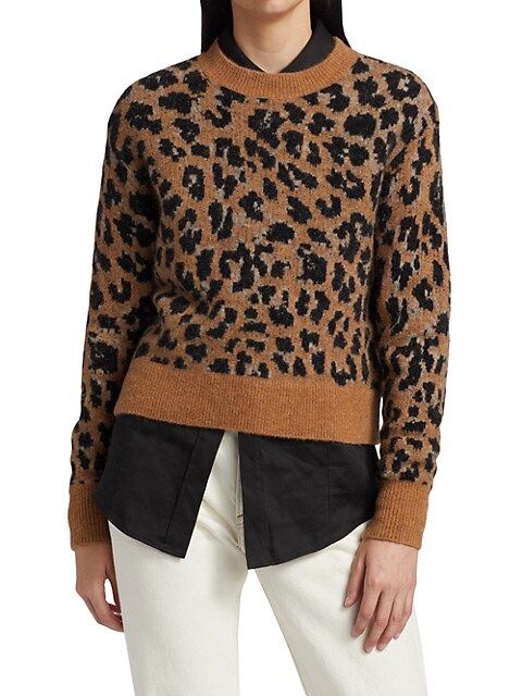 Frame Cheetah Print Sweater on SALE | Saks OFF 5TH | Saks Fifth Avenue OFF 5TH