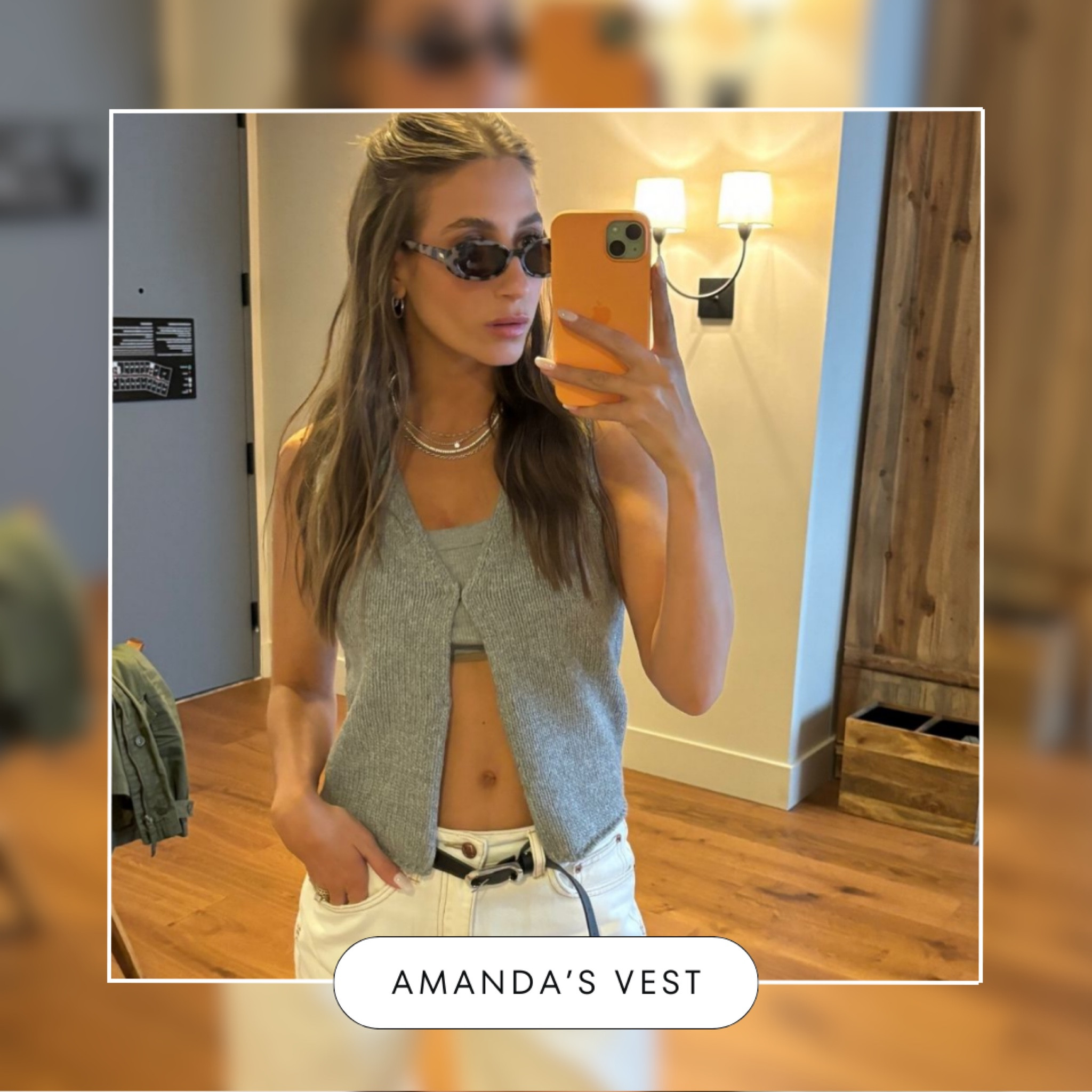 Shop Amanda Batula’s grey vest top at the link in my bio! 🔗