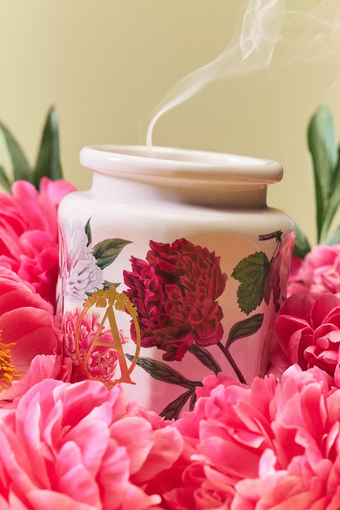 Apothecary 18 Floral Peony Blush Ceramic Candle | Anthropologie (US)