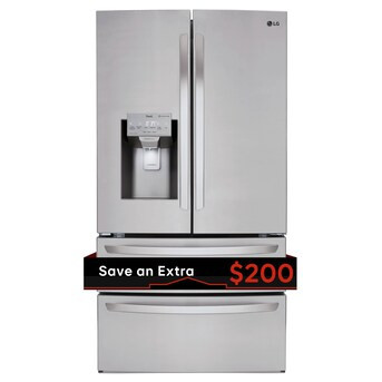 LG 27.8-cu ft 4-Door Smart French Door Refrigerator with Ice Maker (Fingerprint Resistant) ENERGY... | Lowe's