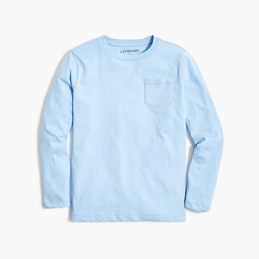 Boys' long-sleeve cotton jersey pocket tee | J.Crew Factory