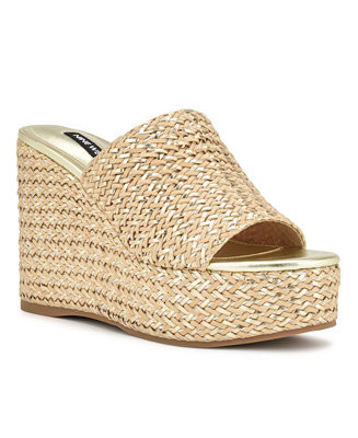 Nine West Women's Everie Woven High Platform Wedge Sandals - Macy's | Macy's