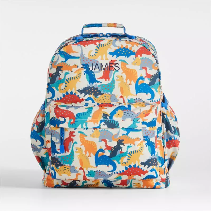 Dinosaur Party Large Kids Backpack with Side Pockets