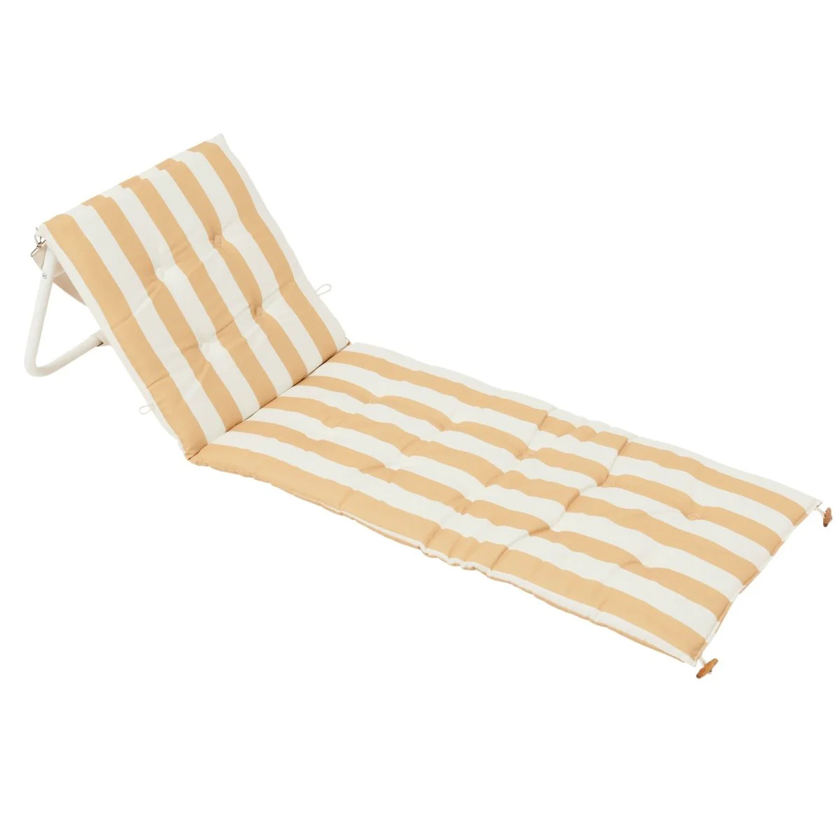 Reclining Beach Chair - Mango Bay Mustard Stripe | SUNNYLIFE US