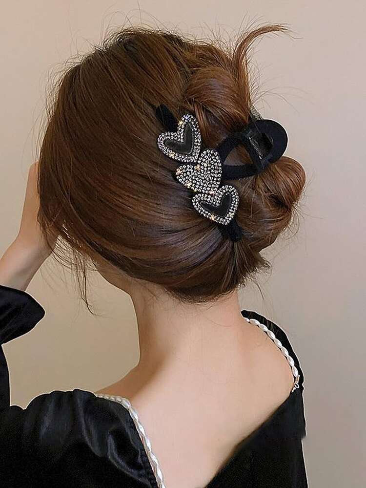 Rhinestone Heart Decor Hair Claw | SHEIN
