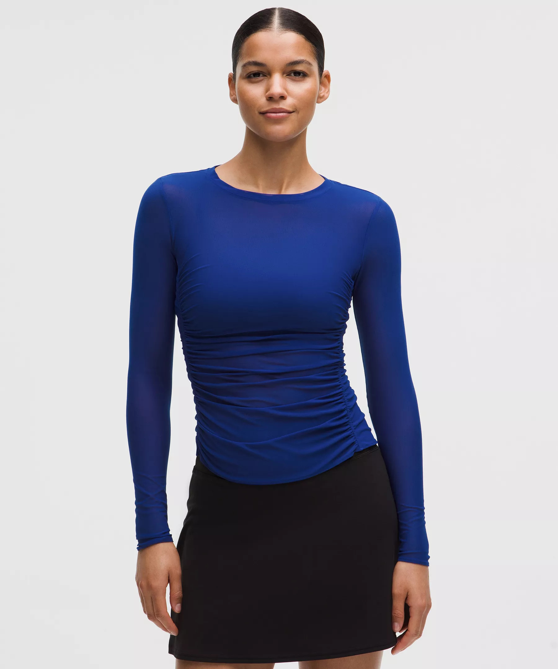 Mesh Ruched Long-Sleeve Shirt | Lululemon (US)