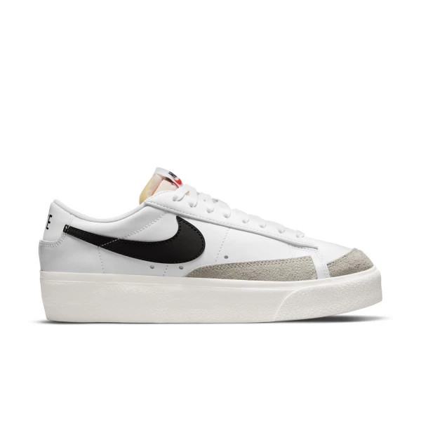 Women's Nike Blazer Low Platform Shoes 9.5 White/Black-Sail-Team Orange | Scheels