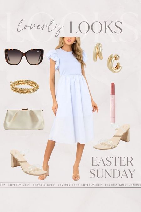 Loverly Grey Easter Sunday outfit idea. I love this ruffle sleeve dress and Target heels. 

#LTKSeasonal #LTKstyletip #LTKbeauty