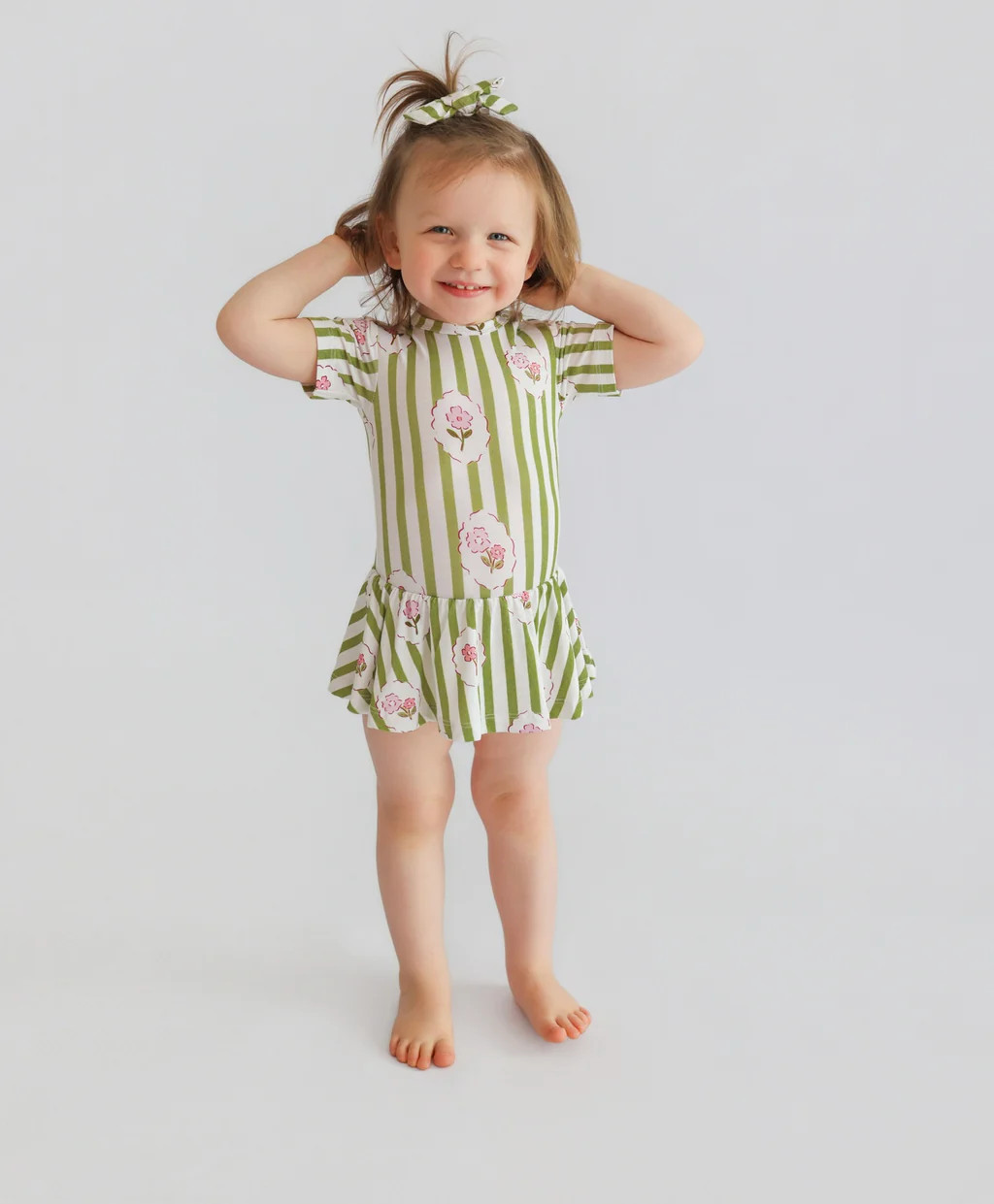 ROSIE'S MEADOW STRIPES DREAM BODYSUIT DRESS | Dream Big Little