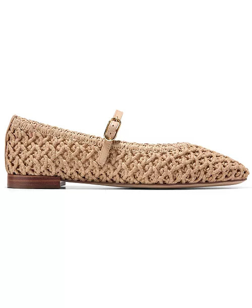 Cole Haan Women's Harlan Woven Mary Jane Ballet Flats - Macy's | Macy's
