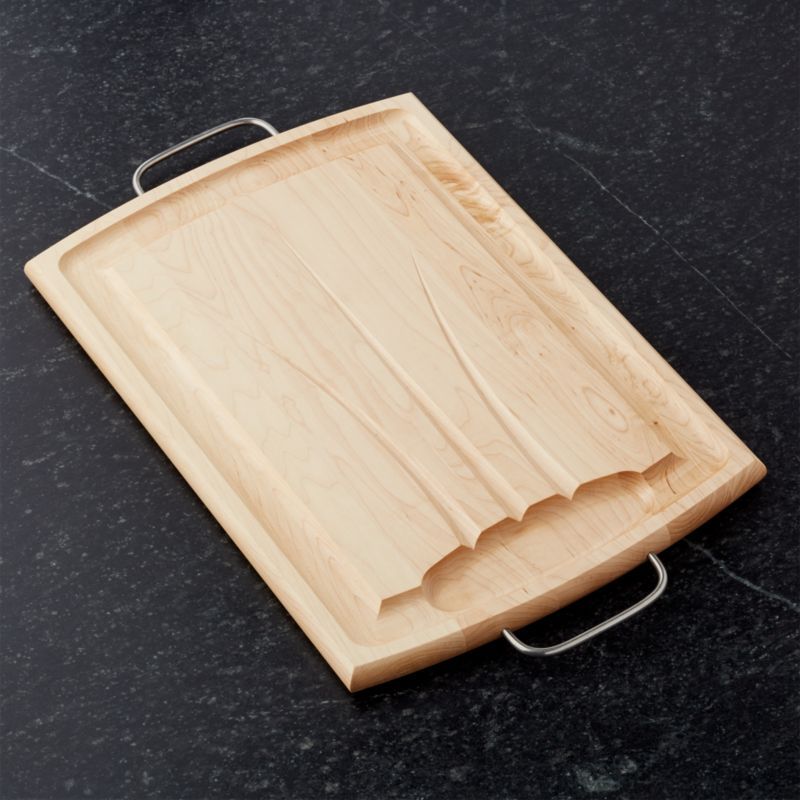 Maple Reversible Carving Board + Reviews | Crate and Barrel | Crate & Barrel