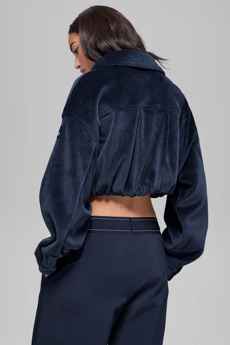 Ribbed Velour Cropped Mountain Side Jacket | Alo Yoga (US)