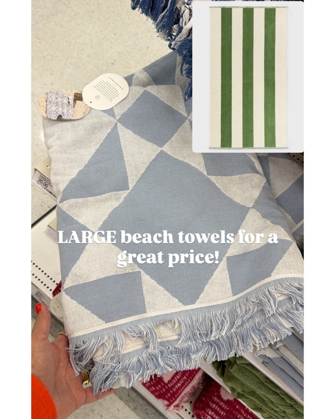 They are 40” x 72” and only $20!! 



#LTKSaleAlert #LTKSeasonal #LTKSwim