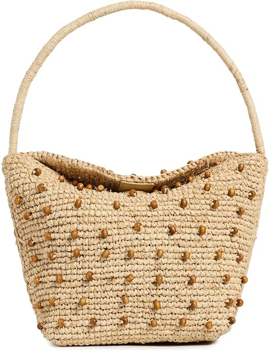 Madewell Women's Raffia Handwoven Beaded Shoulder Bag | Amazon (US)