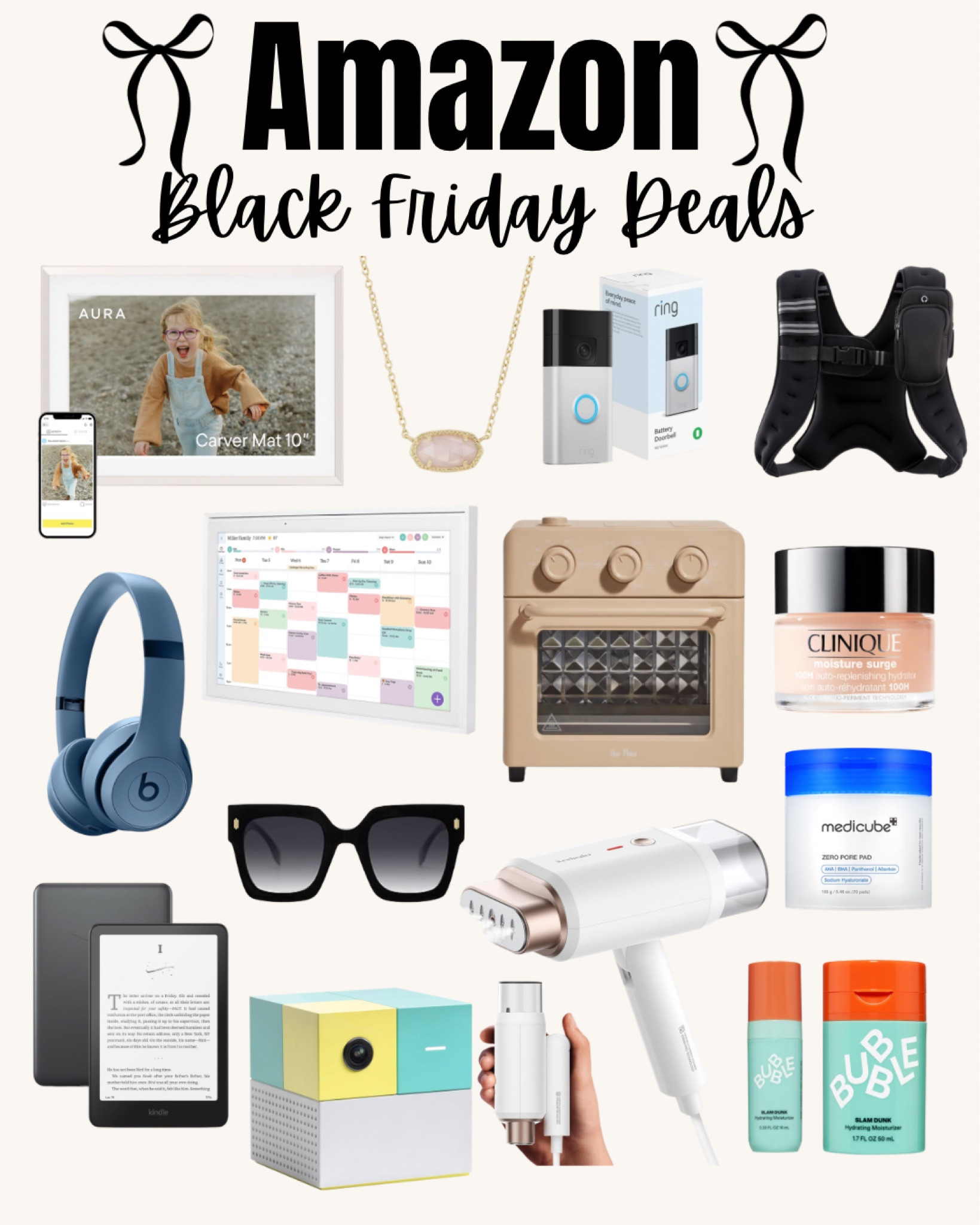 Amazon Black Friday Deals I have my eye on! Love love love the Medicibe pads and Clinique moisture surge! The sunglasses I have bought twice because I love them so much! 
